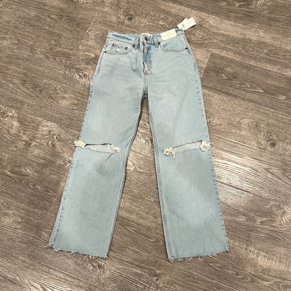 Abercrombie & Fitch Light Blue High Rise 90s relaxed Women Jeans size 29 R